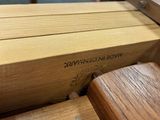 a piece of wood that has been cut and is sitting on a table