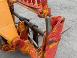 a close up of a red and yellow ski - door