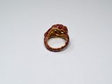 an image of a ring with a red stone in it