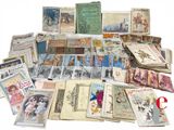 many books that are sitting on a table together