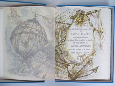 un livre ouvert sur lequel est dessiné un oiseau en cage