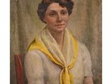 une image représentant un tableau d'une femme portant un foulard jaune