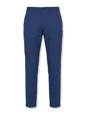 a picture of a pair of blue pants on a white background