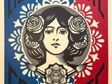 an image of a poster with a woman ' s face on it