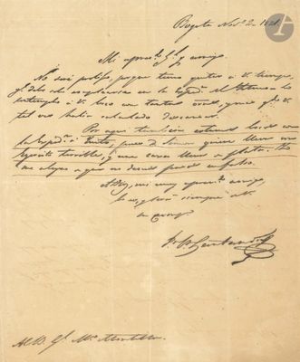 Francisco de Paula SANTANDER (1792-1840) général et homme d’…