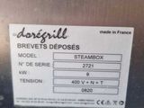 a picture of a stainless steel refrigerator with a price label on it