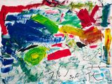 an image of a child ' s drawing of a colorful abstract painting