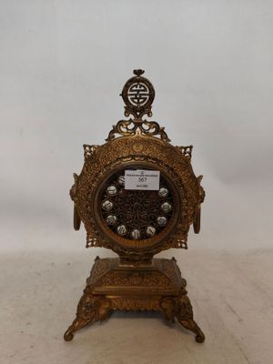 Édouard LIEVRE (dans le goût) : Pendule en bronze doré finem…