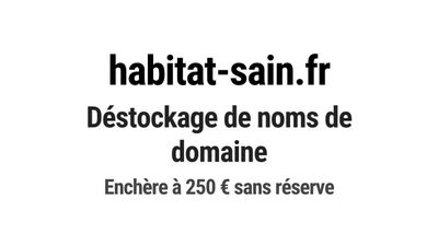 Nom de domaine habitat-sain.fr.