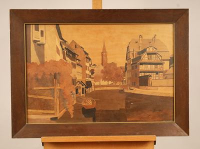 a picture of a painting hanging on the wall