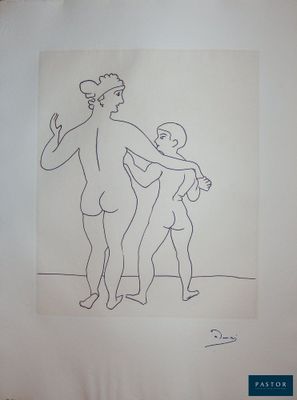 un dessin représentant un homme et une femme se tenant la main