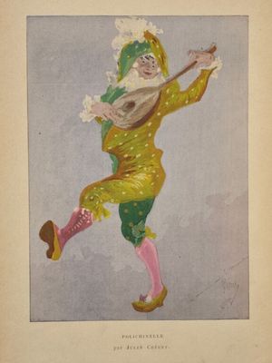 une vieille photo représentant un homme en costume jouant d'un instrument de musique