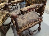 three chairs that are sitting next to each other