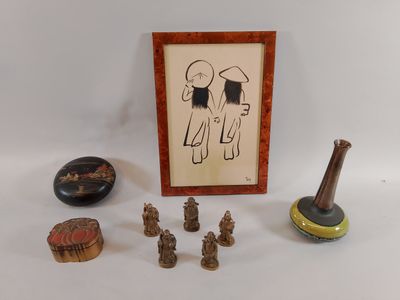 une photo d'une photo représentant un éléphant et d'autres objets