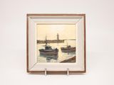 une image d'une peinture de bateaux dans l'eau