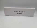 a white box with a black and white logo on it