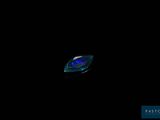 an image of a blue diamond in the dark on a black background