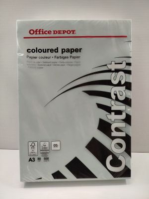 une image représentant une boîte de papier de couleur posée sur une surface blanche
