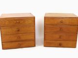 paire de tables de chevet de style « mid-century » avec tiroirs