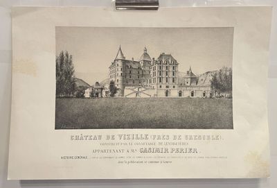 a picture of a picture of a castle on a clipboard