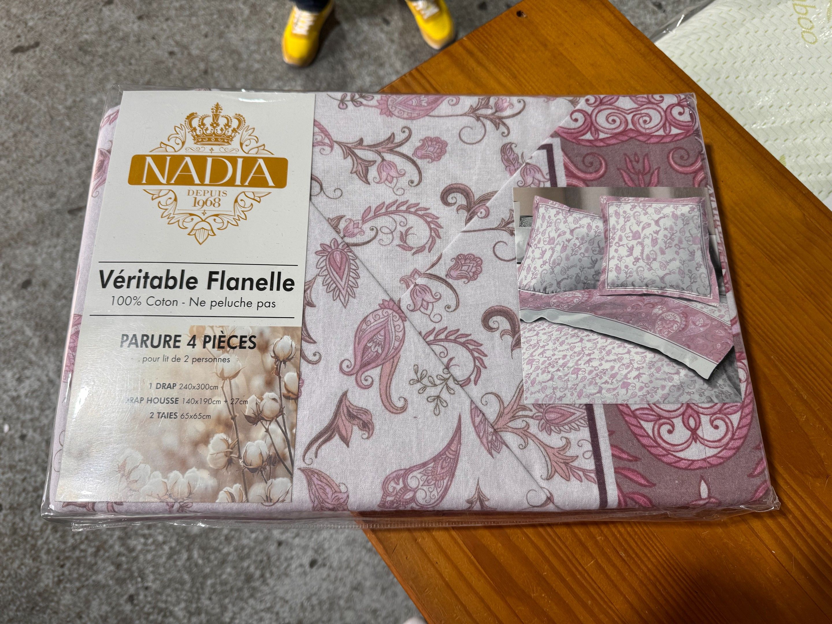 2 x Draps flanelle rose :