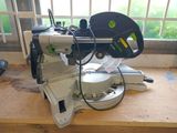 a picture of a mitring saw on a workbench