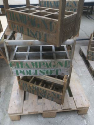 3 casiers à bouteilles bois 50x27xh33, Pas de TVA Mise à pri… - Photo 1