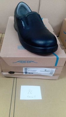 brand new men ' s black leather slip on shoes in box