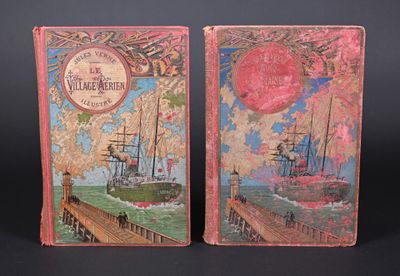 JULES VERNE - Le Village aérien Illustré Collection HETZEL e…