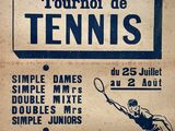 an old poster advertising a tennis match in france