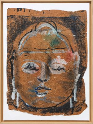 une image représentant un tableau montrant le visage d'une femme avec une fleur dans les cheveux