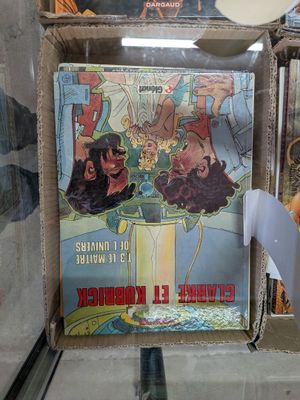une photo d'une bande dessinée dans une vitrine