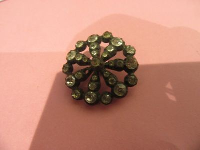 Bouton Ancien Avec Strass .