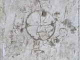 un dessin représentant un homme et une femme sur un bloc de pierre