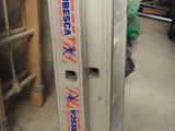 an image of a metal door with a sticker on it