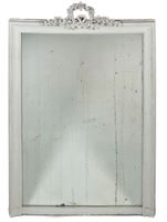 Miroir trumeau de forme rectangulaire en stuc et bois moulur…