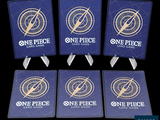 four blue cards with one piece and one piece on each of them