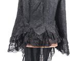 black lace jacket with ruffles on a mannequin mannequin mannequin mannequin mannequin mannequin mannequin manne