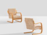 three chairs in the style of person, designed by person