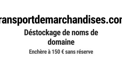 Nom de domaine transportdemarchandises.