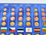 a picture of a set of coins with different countries on them