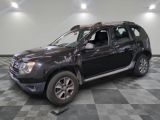 a picture of a black suv parked in a garage
