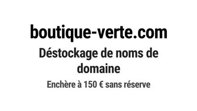 Nom de domaine boutique-verte.com.