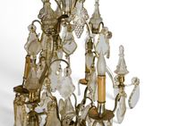 Lustre cage en métal et pampilles (photo 2)