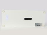 a close up of a white box with a label on it