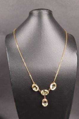 Collier en or jaune (750/1000e) et or jaune 14K (585/1000e p…