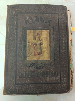 Chromos et images Album grand format 40x28 cm, 30 pages.