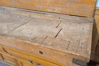 Important billot de boucher type "tombeau", en bois naturel … (photo 4)