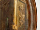 an image of a painting of a man and a woman by a fountain