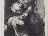 une image représentant un dessin en noir et blanc d'une femme tenant un bébé dans ses bras